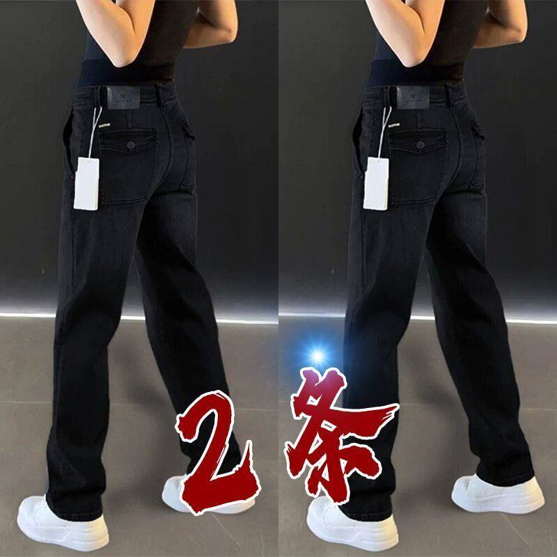 春秋款复古牛仔裤男款2026新款潮牌修身小脚裤子休闲直筒男士长裤