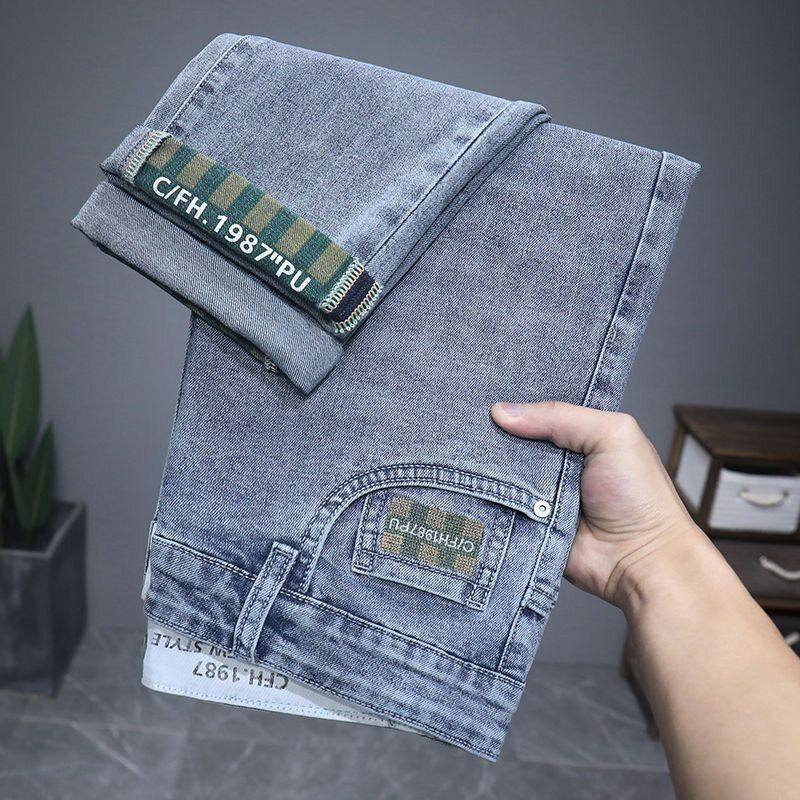 春秋裤子男修身小脚潮牌男裤2025年新款秋季休闲弹力男士牛仔长裤