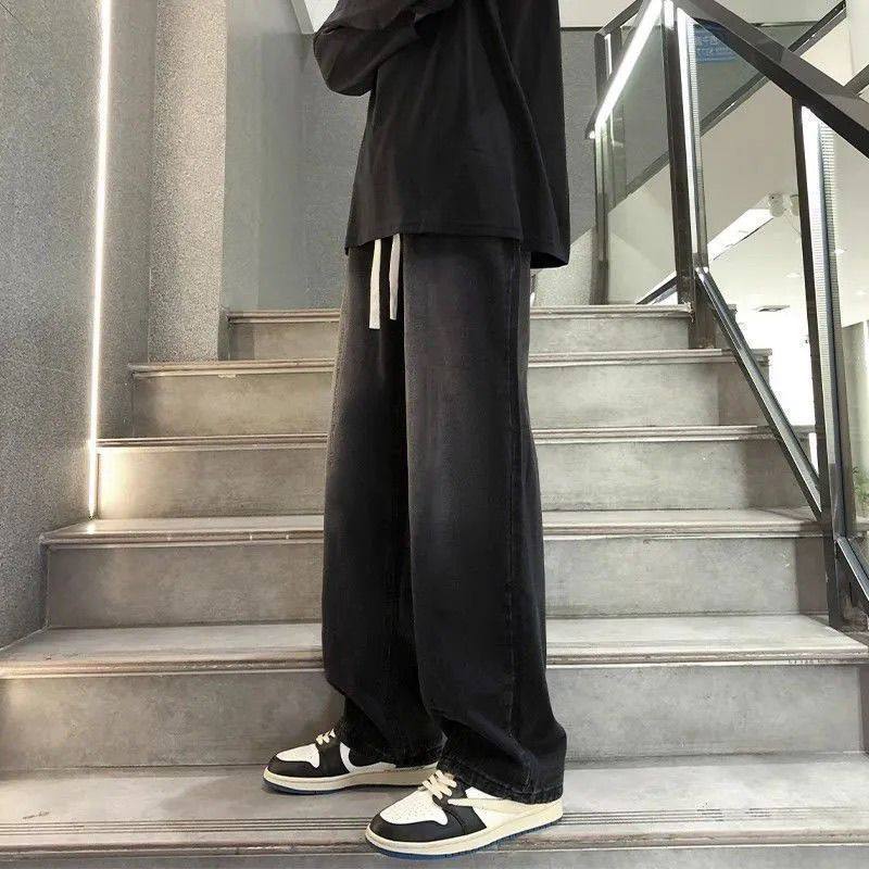 阔腿牛仔裤男装2026新款潮牌春秋爆款宽松直筒春款男士休闲长裤子