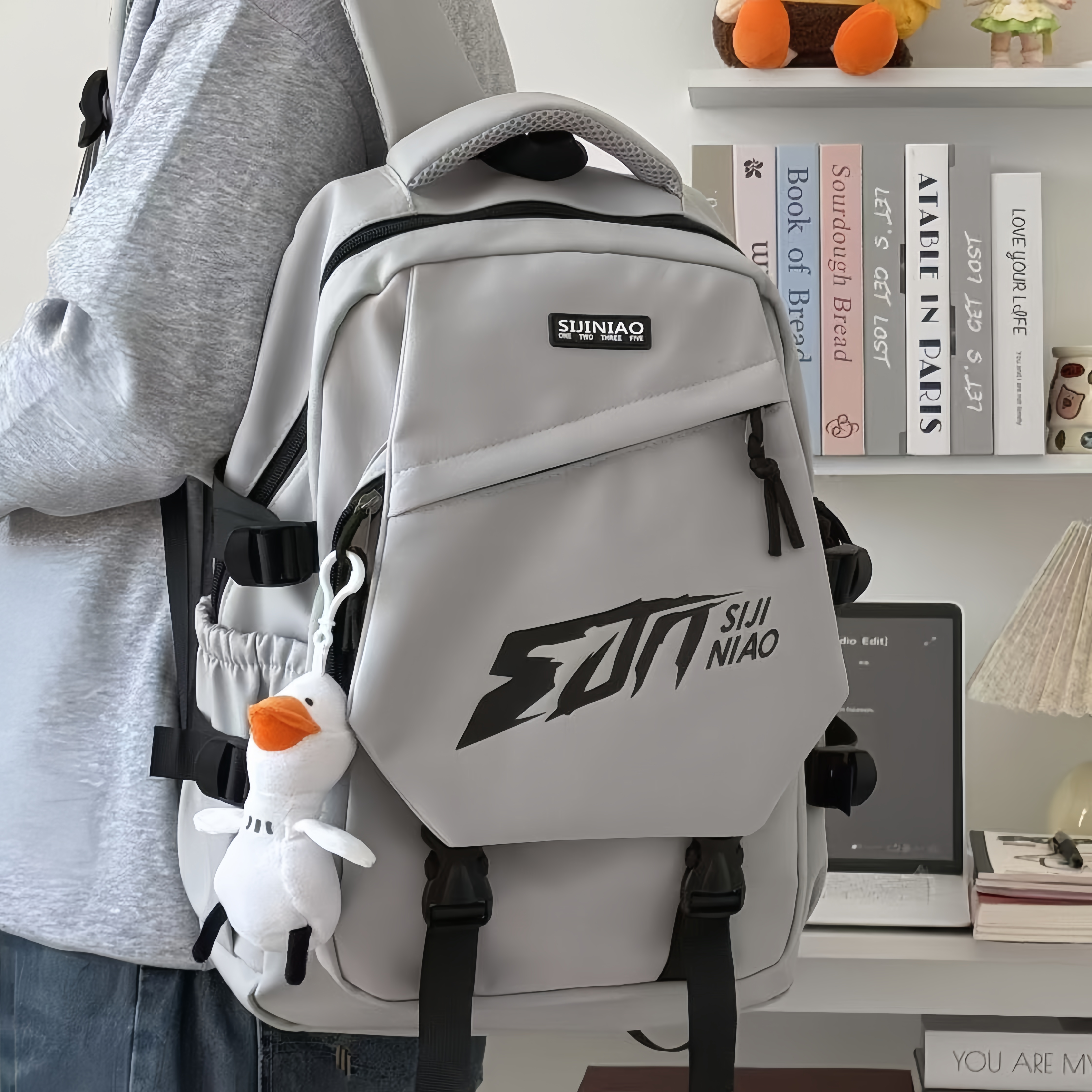 法国Mlcanl Kons书包初高中生男生校园旅行双肩包女减负加厚背包