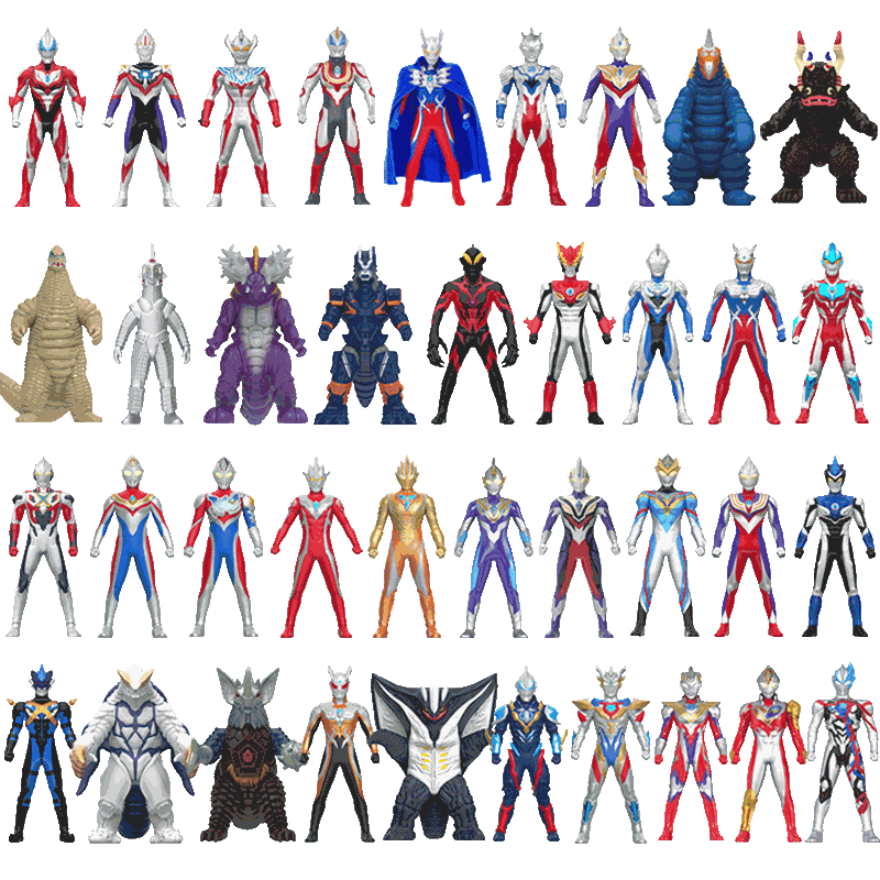 正版奥特曼软胶人偶赛罗怪兽全套儿童玩具男孩生日礼物2024新款