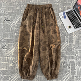 潮机能工装E暗花灯芯绒大口袋阔腿裤束脚长裤K131-P65控88，男装工装外套，电商A005-1