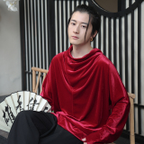 喜庆舞台演出M垂感堆堆半高领小众设计金丝绒打底T恤T18-P65控78,男装T恤,电商A005-1,电商基地 喜庆舞台演出M垂感堆堆半高领小众设计金丝绒打底T恤T18-P65控78,男装T恤,电商A005-1,电商基地