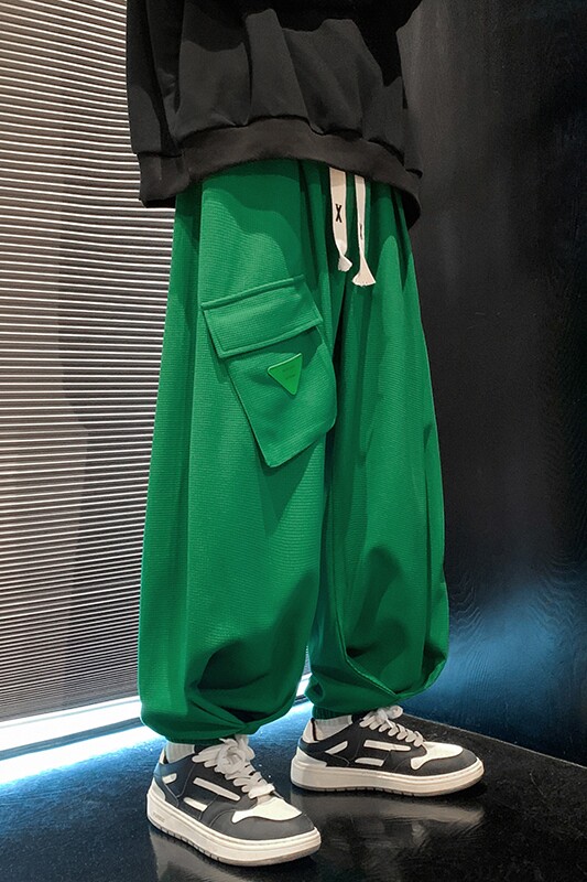 美式高街大口袋B小众设计华夫格工装裤篮球运动裤男K87-P68控88,男装工装外套,电商A005-1