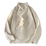 卫衣风K德绒打底衫双面绒高堆领长袖不规则t恤T10-P65控88，男装T恤，电商A005-1