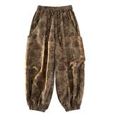 潮机能工装E暗花灯芯绒大口袋阔腿裤束脚长裤K131-P65控88，男装工装外套，电商A005-1