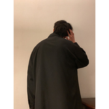 暗黑系A山本风冰丝盘扣小众设计新中式黑色长袖衬衫CS01-P65控88，男装衬衫，电商A005-1