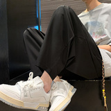 新中式风B冰丝垂感小众设计廓形哈伦裤男K157-P55控78，男装休闲裤，电商A005-1