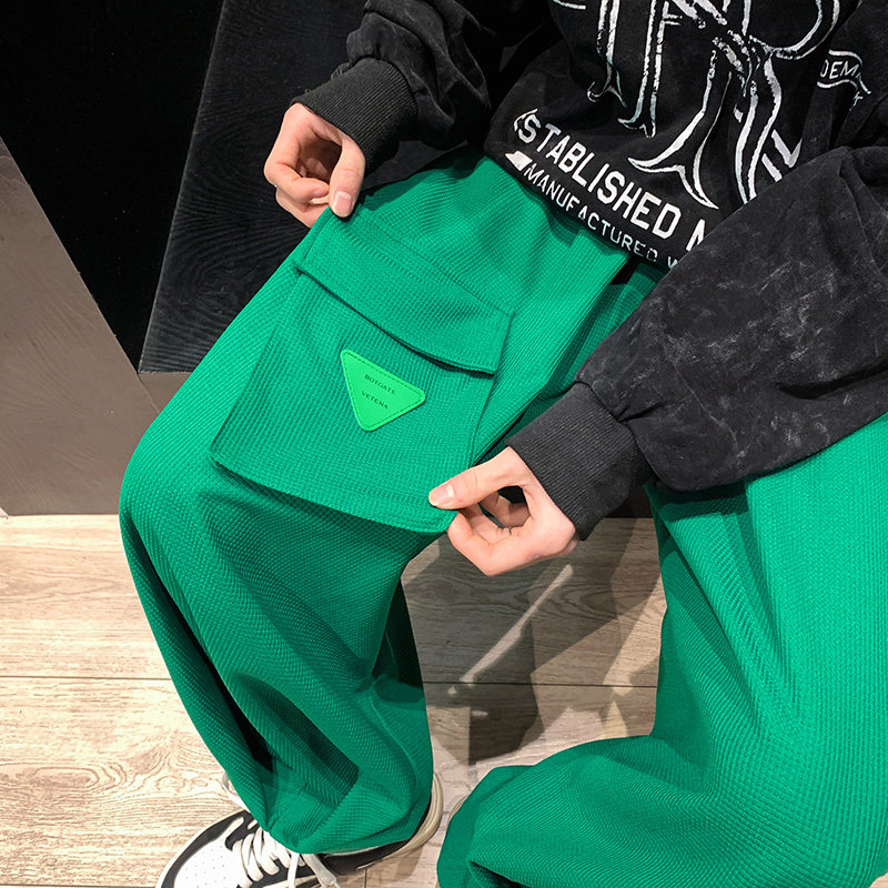 美式高街大口袋AC小众设计华夫格工装裤篮球运动裤男K87-P68控88,男装工装外套,电商A005-1