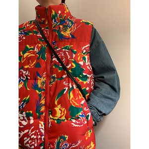 大花马甲棉袄背心F男生花花绿绿外套秋冬加厚保暖MJ526-P78控108图片