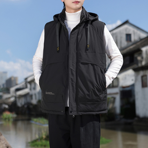 连帽工装大口袋C保暖外套加厚冬季棉袄背心马甲秋MJ525-P98控138图片