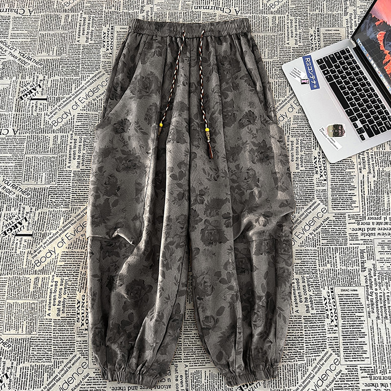 潮机能工装E暗花灯芯绒大口袋阔腿裤束脚长裤K131-P65控88，男装工装外套，电商A005-1