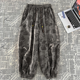 潮机能工装E暗花灯芯绒大口袋阔腿裤束脚长裤K131-P65控88，男装工装外套，电商A005-1