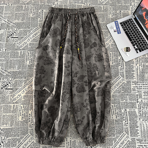 潮机能工装E暗花灯芯绒大口袋阔腿裤束脚长裤K131-P65控88,男装工装外套,电商A005-1