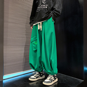 美式高街大口袋X小众设计华夫格工装裤篮球运动裤男K87-P68控88