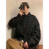 风B潮风新中式毛边长袖衬衫男宽松小众上衣CS23-P85控108，男装衬衫，电商A005-1