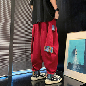 民族风A复古中式棉麻宽松大裤裆舞蹈阔腿裤K159-P75控98图片