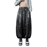 风暗纹龙纹冰丝腰带九分裤男大桶裤宽松萝卜裤K253-P68控88，男装休闲裤，电商A005-1