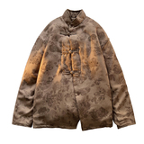 新中式O风盘扣暗花灯芯绒羊羔毛夹克棉衣服男JK16-P135控158，男装棉衣，电商A005-1