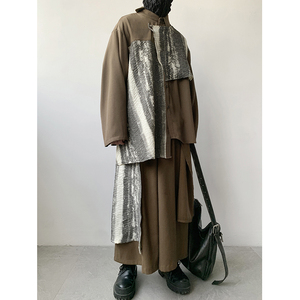 风I扎染新中式衬衫不规则拼接裙裤西裤套装TZ56-P170控198图片