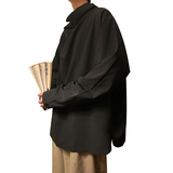 暗黑系新中式D风冰丝小众设计高堆领长袖t恤T09-P55控78，男装T恤，电商A005-1