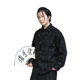 风E潮风新中式毛边长袖衬衫男宽松小众上衣CS23-P85控108，男装衬衫，电商A005-1