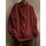 暗黑系新中式O风冰丝小众设计高堆领长袖t恤T09-P55控78，男装T恤，电商A005-1