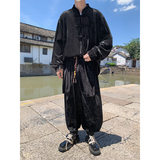 新中式B盘扣龙纹金丝绒外套男哈伦裤飞鼠裤套装男TZ182-P136控158，男装休闲套装，电商A005-1