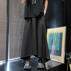新中式A风原创设计暗黑小众设计宽松裙裤阔腿裤K212-P78控98图片