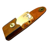 Механическая зажигалка ручной работы, кожаный защитный чехол, ремень, воловья кожа