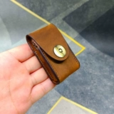 Механическая зажигалка ручной работы, кожаный защитный чехол, ремень, воловья кожа