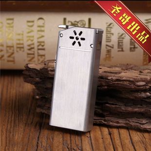 圣哥新品原创驭风防风钛合金机械煤油打火机翻盖窄机实用高端火机