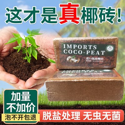 椰砖营养土养花通用型种菜椰糠植物花土泥土脱盐肥多肉椰壳大块