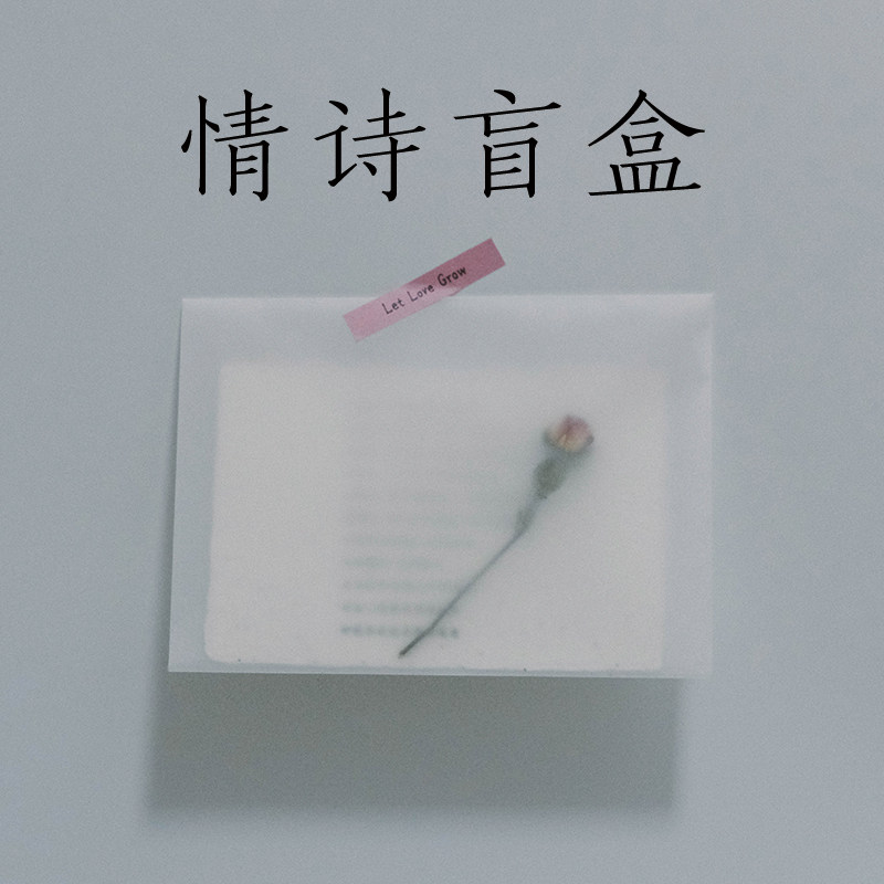 种下一首情诗盲盒原创卡片礼物送女友男友纪念生日情人节文艺表白