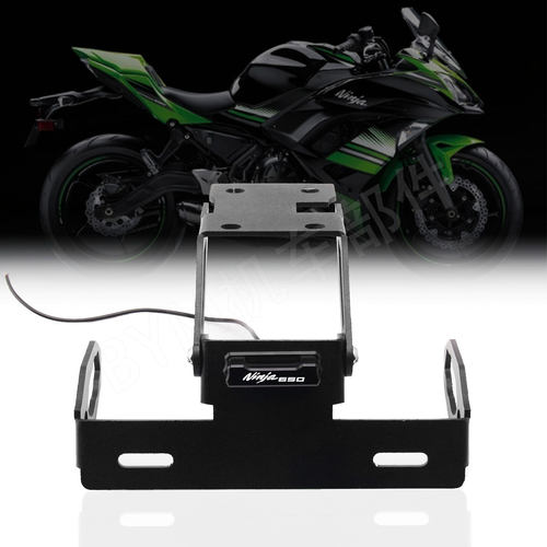 适用于川崎 NINJA650/Z650  改装高品质带灯 R短尾车牌架后牌架