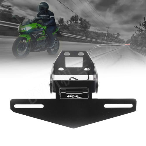 适用于川崎 NINJA400/650 Z400 Z650 Z1000 改装带灯 R短尾车牌架