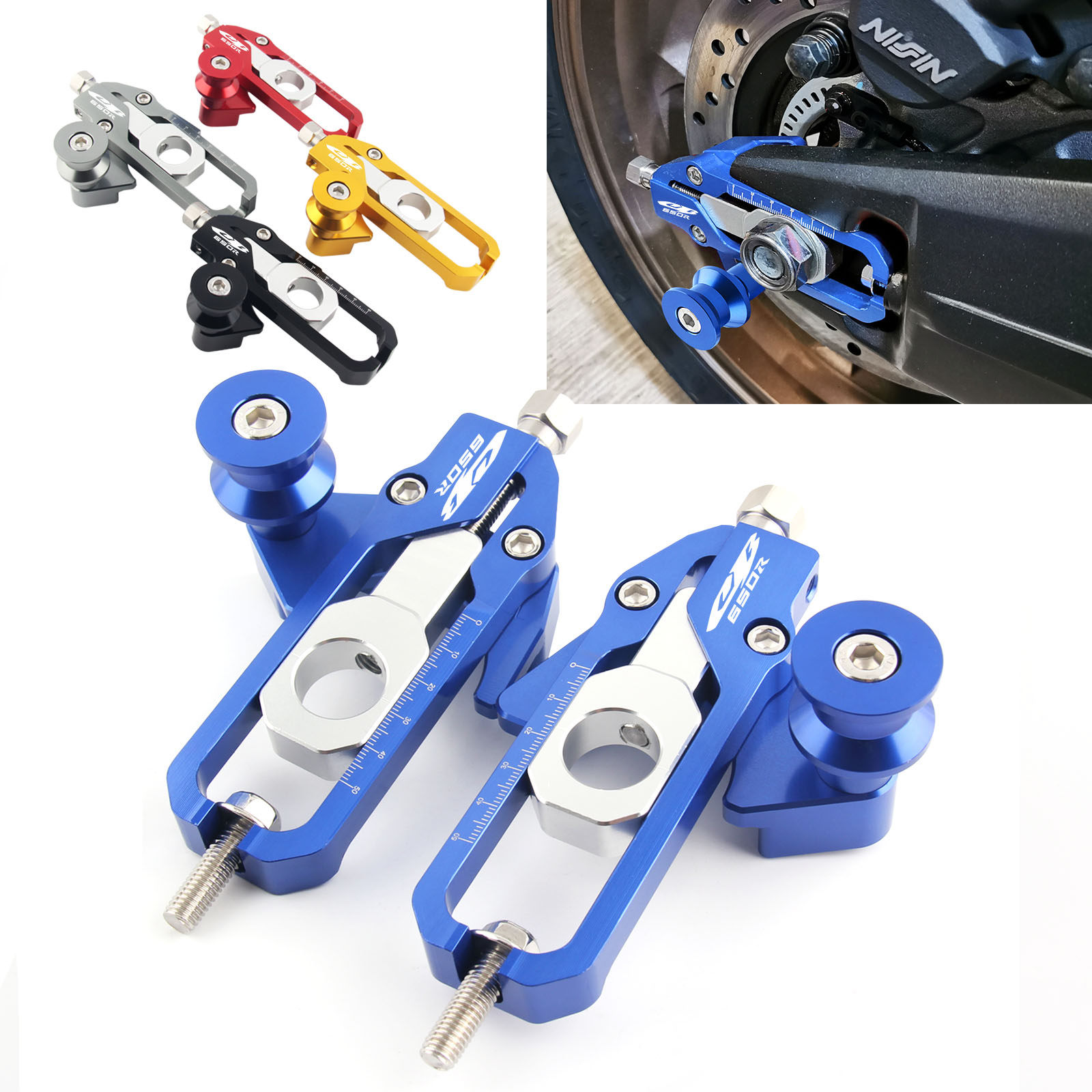 适用于本田CBR650R CB650R CBR650F CB650F改装后轮链条调节器/块