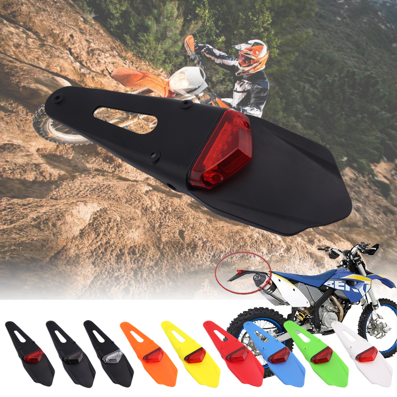 越野通用山地高赛越野摩托车150-250改装通用后挡泥板灯LED后尾灯