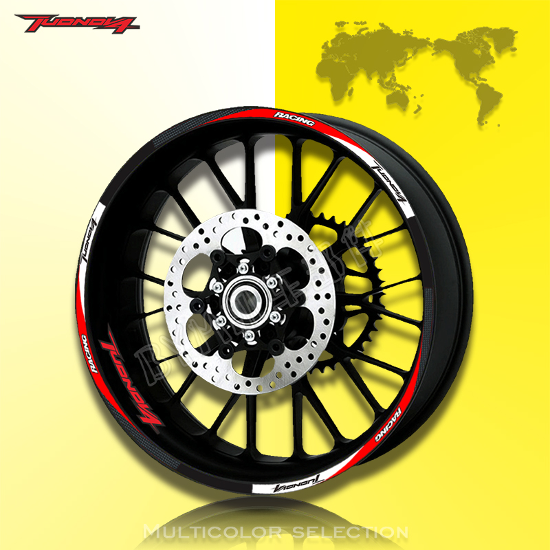 适用阿普利亚钢圈贴纸/反光轮圈贴 aprilia/TUONO V4 轮毂贴17寸