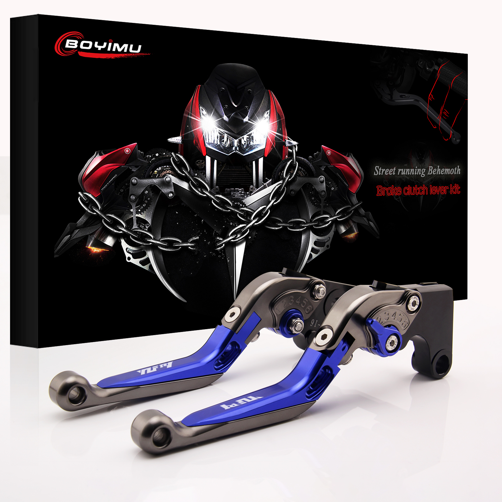 BOYIMU 雅马哈 YZF-R1/R3/R6/R25 改装CNC 刹车牛角 离合手把拉杆