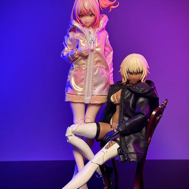 6寸CRAZY FIGURE女素体寿屋机娘创彩少女蜗之壳兔女郎艾琳黑风衣