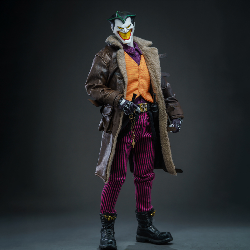 1/12可动人偶长款皮大衣做工精细