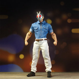 1/12壮方大头 风模玩素体 东岛丹三郎假面骑士衬衣裤子配件
