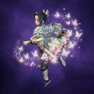 鬼灭之刃 shf 蝴蝶忍 蟲柱虫柱 布衣buzzmod披风 羽织