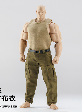 1/12WWE壮男C4麦克法兰7寸adam范马壮MUFF背心工装裤