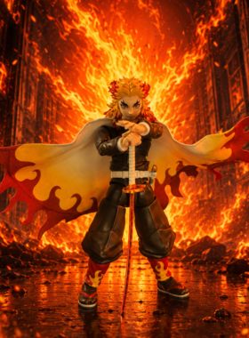 1/12 shf figma BUZZmod 鬼灭之刃 炎柱 炼狱杏寿郎印花火披风