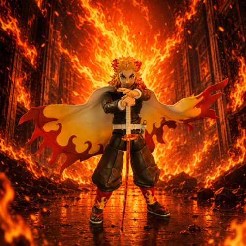 1/12 shf figma BUZZmod 鬼灭之刃 炎柱 炼狱杏寿郎印花火披风