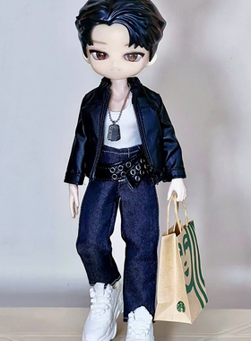 阿巳3.0阿巳2.0妖精体BJD修罗丸北冥12娃衣皮夹克牛仔裤