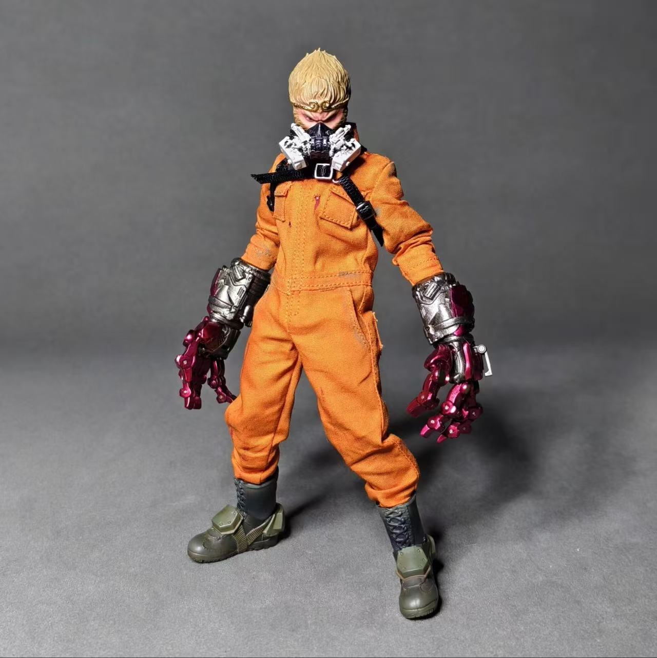 现货1/12兵人衣服男romankey6寸方头人ant无界小丑工装连体服