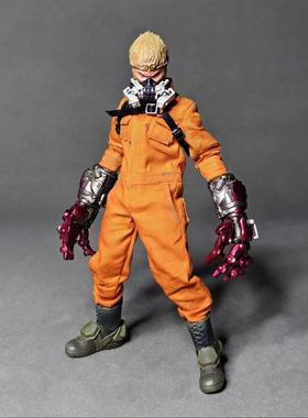 现货1/12兵人衣服男romankey6寸方头人ant无界小丑工装连体服